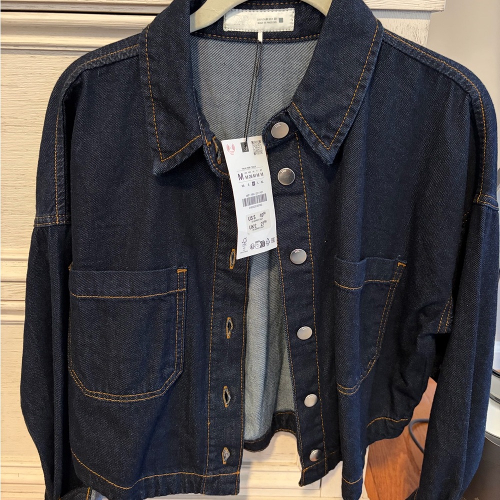 Zara Dark Blue Jean Jacket
